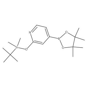 2-((Tert-butyldimethylsilyl)oxy)pyridine-4-boronic acid pinacol ester结构式