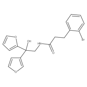 3-(2-bromophenyl)-N-[2-(furan-2-yl)-2-(furan-3-yl)-2-hydroxyethyl]propanamide Structure