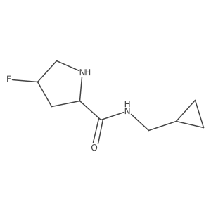 N-(cyclopropylmethyl)-4-fluoropyrrolidine-2-carboxamide结构式