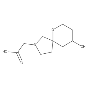 2-(9-Hydroxy-6-oxa-2-azaspiro[4.5]decan-2-yl)acetic acid Structure