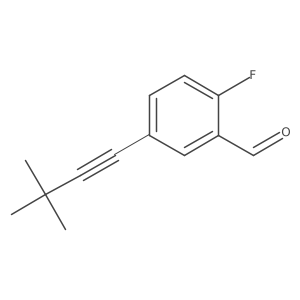 5-(3,3-Dimethylbut-1-yn-1-yl)-2-fluorobenzaldehyde结构式