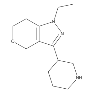 1-Ethyl-3-(piperidin-3-yl)-1,4,6,7-tetrahydropyrano[4,3-c]pyrazole Structure