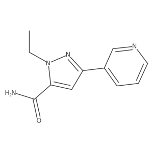 1-ethyl-3-(pyridin-3-yl)-1H-pyrazole-5-carboxamide Structure