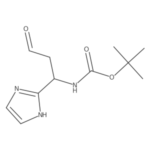 tert-butyl N-[(1R)-1-(1H-imidazol-2-yl)-3-oxopropyl]carbamate结构式