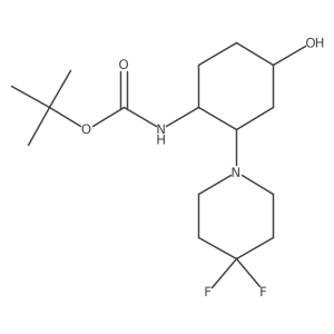 tert-butyl N-[2-(4,4-difluoropiperidin-1-yl)-4-hydroxycyclohexyl]carbamate Structure