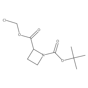 1-tert-Butyl 2-chloromethyl azetidine-1,2-dicarboxylate结构式