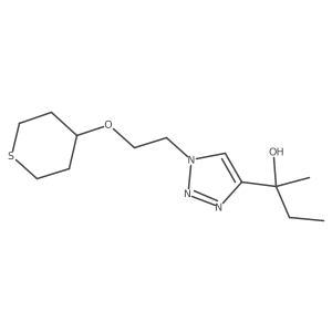 2-{1-[2-(thian-4-yloxy)ethyl]-1H-1,2,3-triazol-4-yl}butan-2-ol结构式