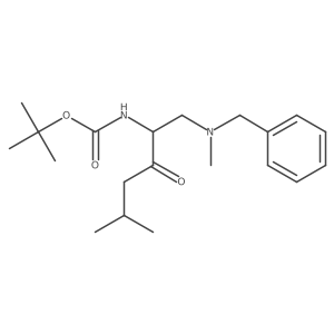 tert-butyl N-{1-[benzyl(methyl)amino]-5-methyl-3-oxohexan-2-yl}carbamate Structure