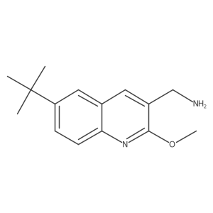 (6-Tert-butyl-2-methoxyquinolin-3-yl)methanamine Structure