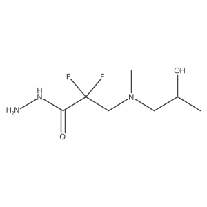 2,2-Difluoro-3-[(2-hydroxypropyl)(methyl)amino]propanehydrazide结构式