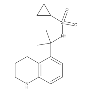 N-[2-(1,2,3,4-tetrahydroquinolin-5-yl)propan-2-yl]cyclopropanesulfonamide结构式