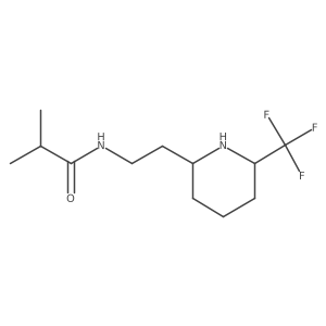 2-methyl-N-{2-[6-(trifluoromethyl)piperidin-2-yl]ethyl}propanamide结构式