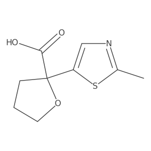 2-(2-Methyl-1,3-thiazol-5-yl)oxolane-2-carboxylic acid结构式