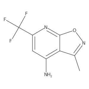 3-Methyl-6-(trifluoromethyl)-[1,2]oxazolo[5,4-b]pyridin-4-amine结构式