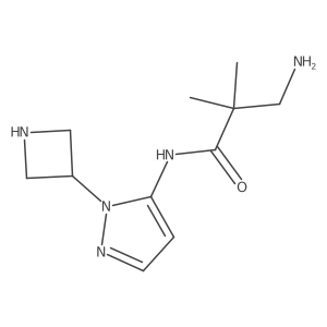 3-amino-N-[1-(azetidin-3-yl)-1H-pyrazol-5-yl]-2,2-dimethylpropanamide结构式