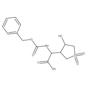 rac-2-{[(benzyloxy)carbonyl]amino}-2-[(3R,4R)-4-hydroxy-1,1-dioxo-1lambda6-thiolan-3-yl]acetic acid结构式