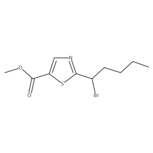 Methyl 2-(1-bromopentyl)-1,3-thiazole-5-carboxylate结构式