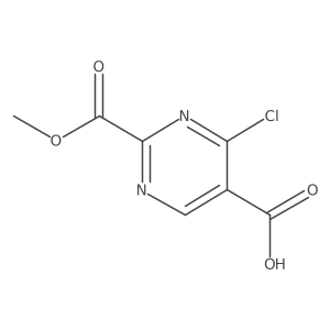 4-Chloro-2-(methoxycarbonyl)pyrimidine-5-carboxylic acid结构式