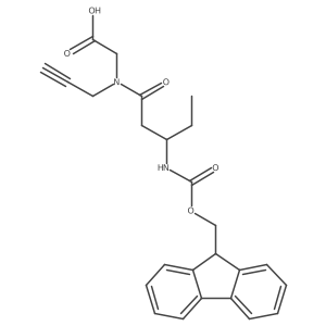 2-[(3R)-3-({[(9H-fluoren-9-yl)methoxy]carbonyl}amino)-N-(prop-2-yn-1-yl)pentanamido]acetic acid Structure