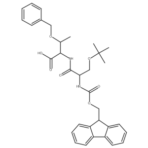 (2R,3S)-3-(benzyloxy)-2-[(2S)-3-(tert-butoxy)-2-({[(9H-fluoren-9-yl)methoxy]carbonyl}amino)propanamido]butanoic acid结构式