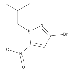 3-bromo-1-(2-methylpropyl)-5-nitro-1H-pyrazole Structure