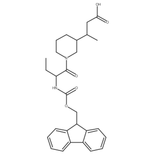 3-{1-[(2R)-2-({[(9H-fluoren-9-yl)methoxy]carbonyl}amino)butanoyl]piperidin-3-yl}butanoic acid Structure