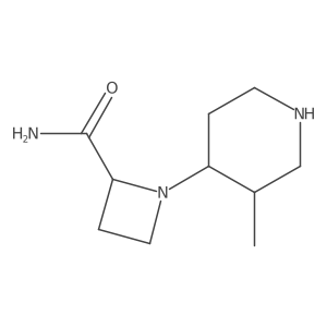 1-(3-Methylpiperidin-4-yl)azetidine-2-carboxamide结构式