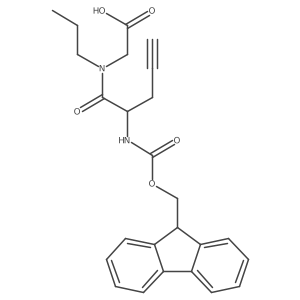 2-[2-({[(9H-fluoren-9-yl)methoxy]carbonyl}amino)-N-propylpent-4-ynamido]acetic acid Structure