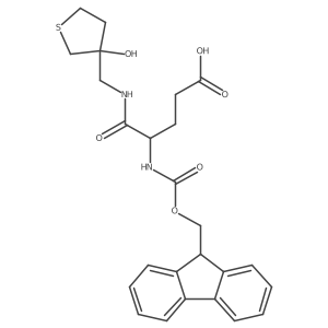 4-({[(9H-fluoren-9-yl)methoxy]carbonyl}amino)-4-{[(3-hydroxythiolan-3-yl)methyl]carbamoyl}butanoic acid结构式