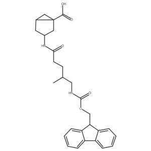 3-[5-({[(9H-fluoren-9-yl)methoxy]carbonyl}amino)-4-methylpentanamido]bicyclo[3.1.0]hexane-1-carboxylic acid结构式