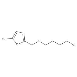 2-Chloro-5-{[(4-chlorobutyl)sulfanyl]methyl}furan Structure