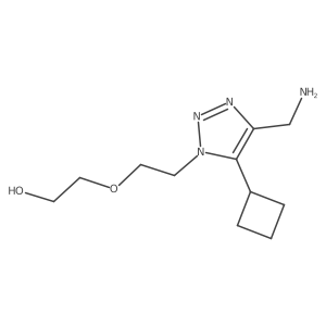 2-{2-[4-(aminomethyl)-5-cyclobutyl-1H-1,2,3-triazol-1-yl]ethoxy}ethan-1-ol结构式