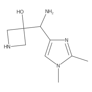 3-[amino(1,2-dimethyl-1H-imidazol-4-yl)methyl]azetidin-3-ol结构式