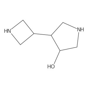 4-(Azetidin-3-yl)pyrrolidin-3-ol结构式