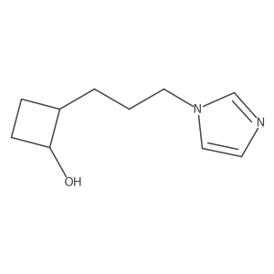 2-[3-(1H-imidazol-1-yl)propyl]cyclobutan-1-ol结构式