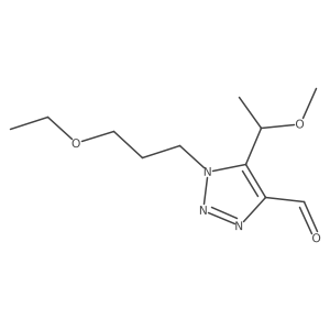 1-(3-ethoxypropyl)-5-(1-methoxyethyl)-1H-1,2,3-triazole-4-carbaldehyde Structure