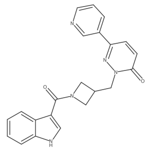 2-{[1-(1H-indole-3-carbonyl)azetidin-3-yl]methyl}-6-(pyridin-3-yl)-2,3-dihydropyridazin-3-one Structure