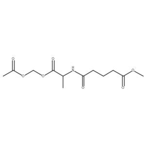 Methyl (S)-5-((1-(acetoxymethoxy)-1-oxopropan-2-yl)amino)-5-oxopentanoate结构式