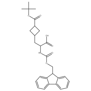 3-{3-[(tert-butoxy)carbonyl]cyclobutyl}-2-({[(9H-fluoren-9-yl)methoxy]carbonyl}amino)propanoic acid结构式