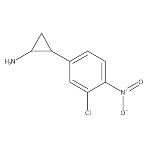 rac-(1R,2S)-2-(3-chloro-4-nitrophenyl)cyclopropan-1-amine Structure