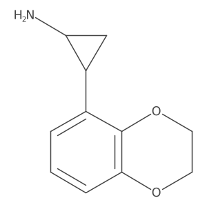 rac-(1R,2S)-2-(2,3-dihydro-1,4-benzodioxin-5-yl)cyclopropan-1-amine结构式