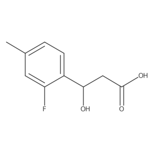 (3S)-3-(2-fluoro-4-methylphenyl)-3-hydroxypropanoic acid结构式