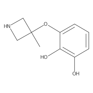 3-[(3-Methylazetidin-3-yl)oxy]benzene-1,2-diol结构式