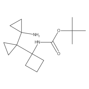 tert-butyl N-{1-[1-(1-aminocyclopropyl)cyclopropyl]cyclobutyl}carbamate结构式