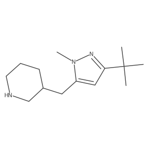 3-[(3-tert-butyl-1-methyl-1H-pyrazol-5-yl)methyl]piperidine Structure