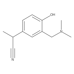 2-{3-[(Dimethylamino)methyl]-4-hydroxyphenyl}propanenitrile Structure