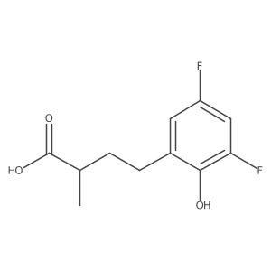 4-(3,5-Difluoro-2-hydroxyphenyl)-2-methylbutanoic acid结构式