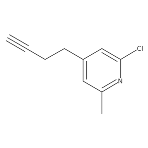 4-(But-3-yn-1-yl)-2-chloro-6-methylpyridine结构式