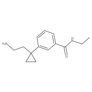 3-[1-(2-aminoethyl)cyclopropyl]-N-ethylbenzamide结构式