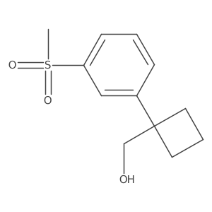 [1-(3-Methanesulfonylphenyl)cyclobutyl]methanol Structure